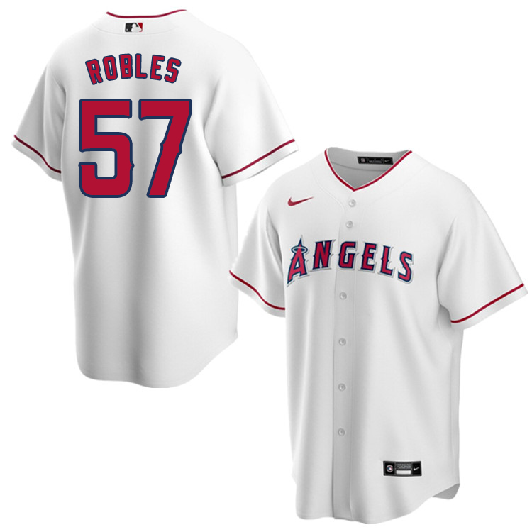 Nike Men #57 Hansel Robles Los Angeles Angels Baseball Jerseys Sale-White
